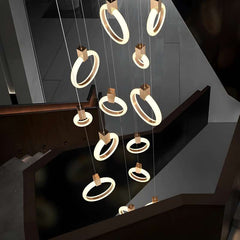 Furnitrio Modern LED Ring Chandelier