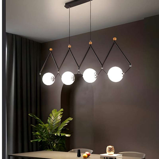 Furnitrio Modern LED Chandelier: Black or Gold Multi-Head Pendant Lamp