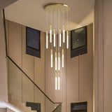 Furnitrio Modern Tube Shape Chandelier Luxury Dimmable LED Light