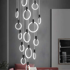 Furnitrio Modern LED Ring Chandelier