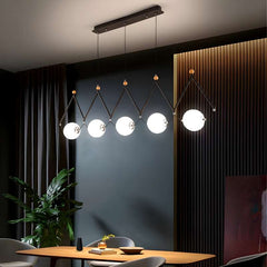 Furnitrio Modern LED Chandelier: Black or Gold Multi-Head Pendant Lamp