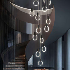 Furnitrio Modern LED Ring Chandelier