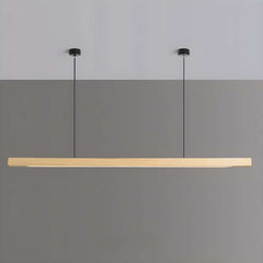 Furnitrio Wooden Pendant Lights, Modern LED Linear Hanging Lamp for Kitchen, Dining, Living Room, and Office