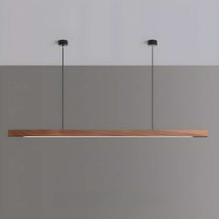 Furnitrio Wooden Pendant Lights, Modern LED Linear Hanging Lamp for Kitchen, Dining, Living Room, and Office