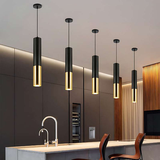 Modern Single Head Long Tube Pendant