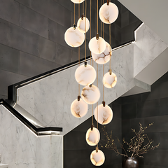 Furnitrio Modern Luxury Marble LED Chandelier