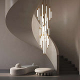 Furnitrio Modern Tube Shape Chandelier Luxury Dimmable LED Light