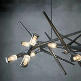 Furnitrio Postmodern Black Retro Tree Branch Shape Chandelier