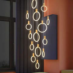 Furnitrio Modern LED Ring Chandelier