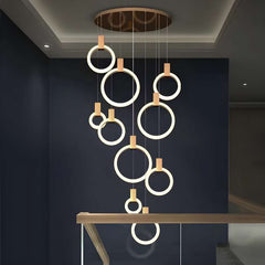 Furnitrio Modern LED Ring Chandelier