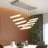 Modern Rotatable LED Crystal Chandelier, Luxury Hanging Lighting Fixture