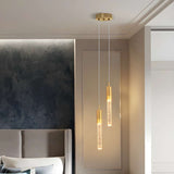 Furnitrio Modern Luxury Crystal Pendant Lamps Bedside Hanging Lights for Living Room & Kitchen