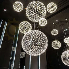 Modern Luxury LED Sparkle Ball Chandelier