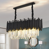 Modern Black Crystal Chandelier LED Pendant Lamp