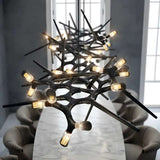 Furnitrio Postmodern Black Retro Tree Branch Shape Chandelier