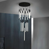 Furnitrio Modern Tube Shape Chandelier Luxury Dimmable LED Light