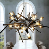 Furnitrio Postmodern Black Retro Tree Branch Shape Chandelier