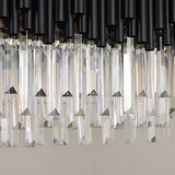 Modern Black Crystal Chandelier LED Pendant Lamp