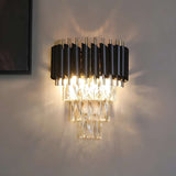 Furnitrio Modern LED Crystal Wall Sconces: Bedroom & Living Room Decor Lighting Fixture