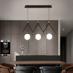 Furnitrio Modern LED Chandelier: Black or Gold Multi-Head Pendant Lamp