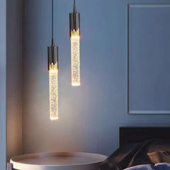 Furnitrio Modern Luxury Crystal Pendant Lamps Bedside Hanging Lights for Living Room & Kitchen