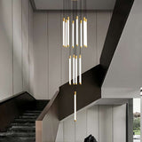 Furnitrio Modern Tube Shape Chandelier Luxury Dimmable LED Light