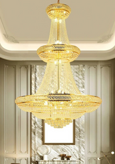 Luxury Gold Crystal Chandelier Large LED Light Fixture