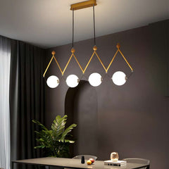 Furnitrio Modern LED Chandelier: Black or Gold Multi-Head Pendant Lamp