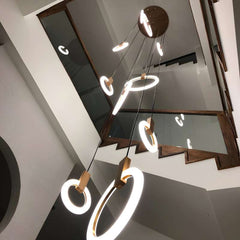 Furnitrio Modern LED Ring Chandelier