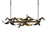 Modern Twist Iron LED Chandelier Black with Gold Accents