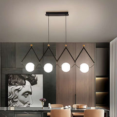 Furnitrio Modern LED Chandelier: Black or Gold Multi-Head Pendant Lamp