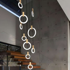 Furnitrio Modern LED Ring Chandelier