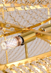 Luxury Gold Crystal Chandelier Large LED Light Fixture