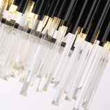 Furnitrio Black Modern Crystal Chandelier