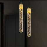 Furnitrio Modern Luxury Crystal Pendant Lamps Bedside Hanging Lights for Living Room & Kitchen