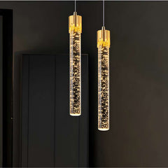 Furnitrio Modern Luxury Crystal Pendant Lamps Bedside Hanging Lights for Living Room & Kitchen