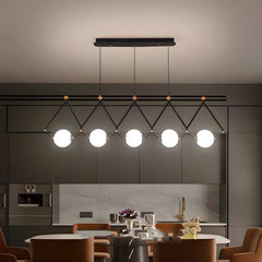 Furnitrio Modern LED Chandelier: Black or Gold Multi-Head Pendant Lamp