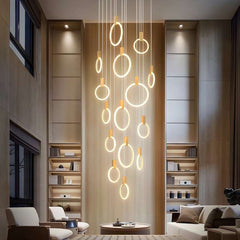 Furnitrio Modern LED Ring Chandelier