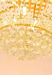 Luxury Gold Crystal Chandelier Large LED Light Fixture