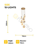 Furnitrio Modern Luxury Marble LED Chandelier