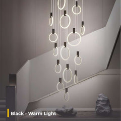 Furnitrio Modern LED Ring Chandelier