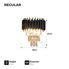 Furnitrio Modern LED Crystal Wall Sconces: Bedroom & Living Room Decor Lighting Fixture