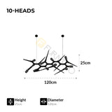 Furnitrio Postmodern Black Retro Tree Branch Shape Chandelier