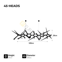 Furnitrio Postmodern Black Retro Tree Branch Shape Chandelier