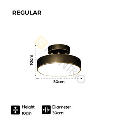 Furnitrio Modern Nordic Round Copper LED Ceiling Light