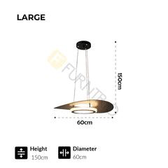 Modern Minimalism Pendant Light Round Black Hanging Lamp