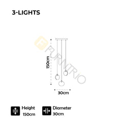 Furnitrio Modern Luxury Marble LED Chandelier