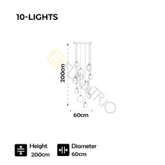 Furnitrio Modern Luxury Marble LED Chandelier
