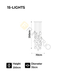 Furnitrio Modern Luxury Marble LED Chandelier