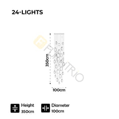 Furnitrio Modern Luxury Marble LED Chandelier